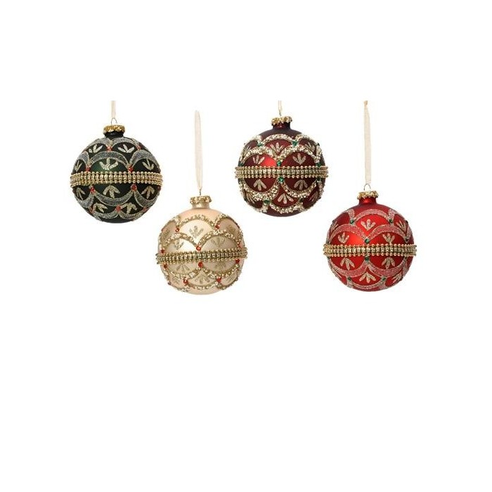 SFERE VETRO D.10CM. ASSORTITE 4 COLORI